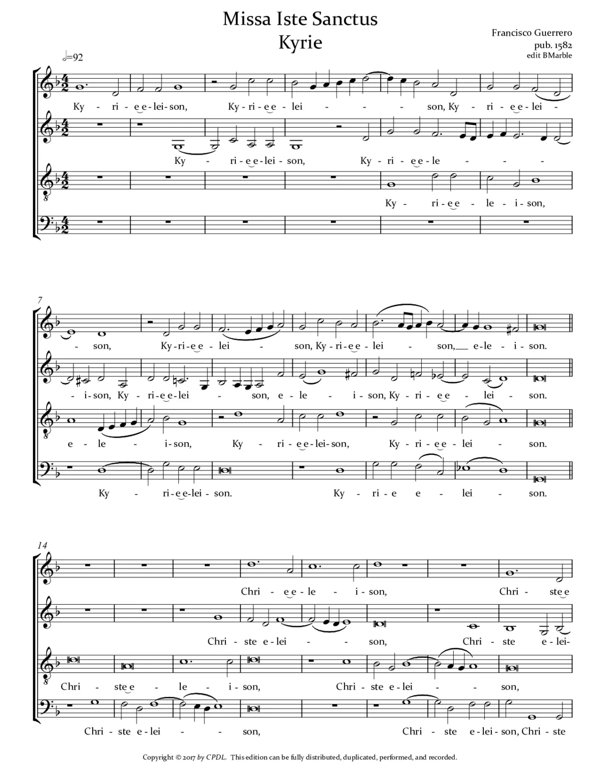 Missa Iste Sanctus - Page 1