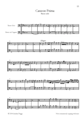 Canzon à basso solo