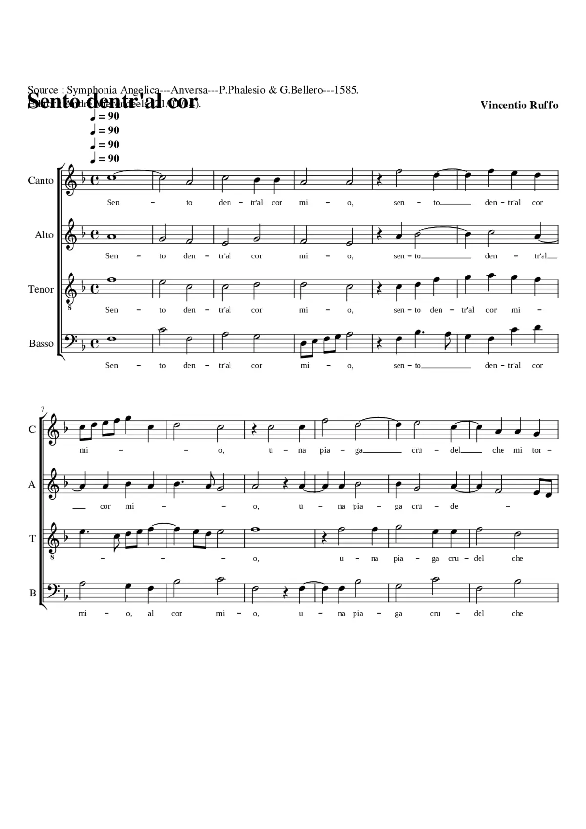 Sento dentr/' al cor - Page 1