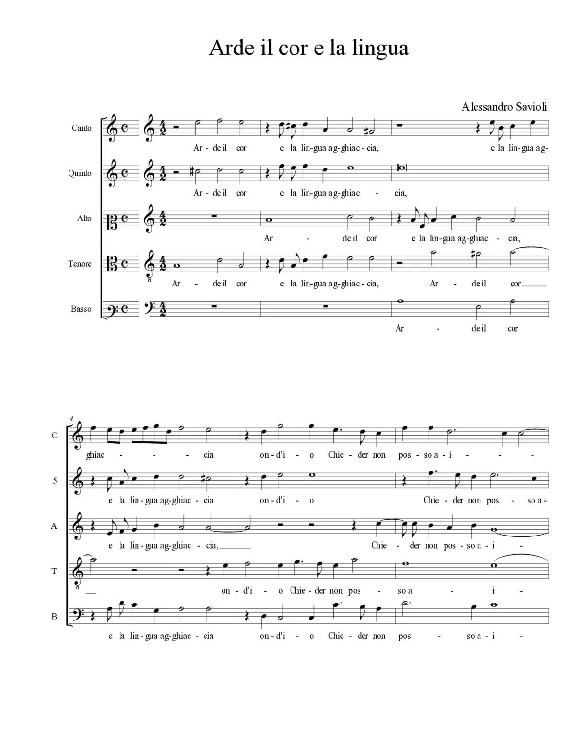 Arde il cor e la lingua - Page 1