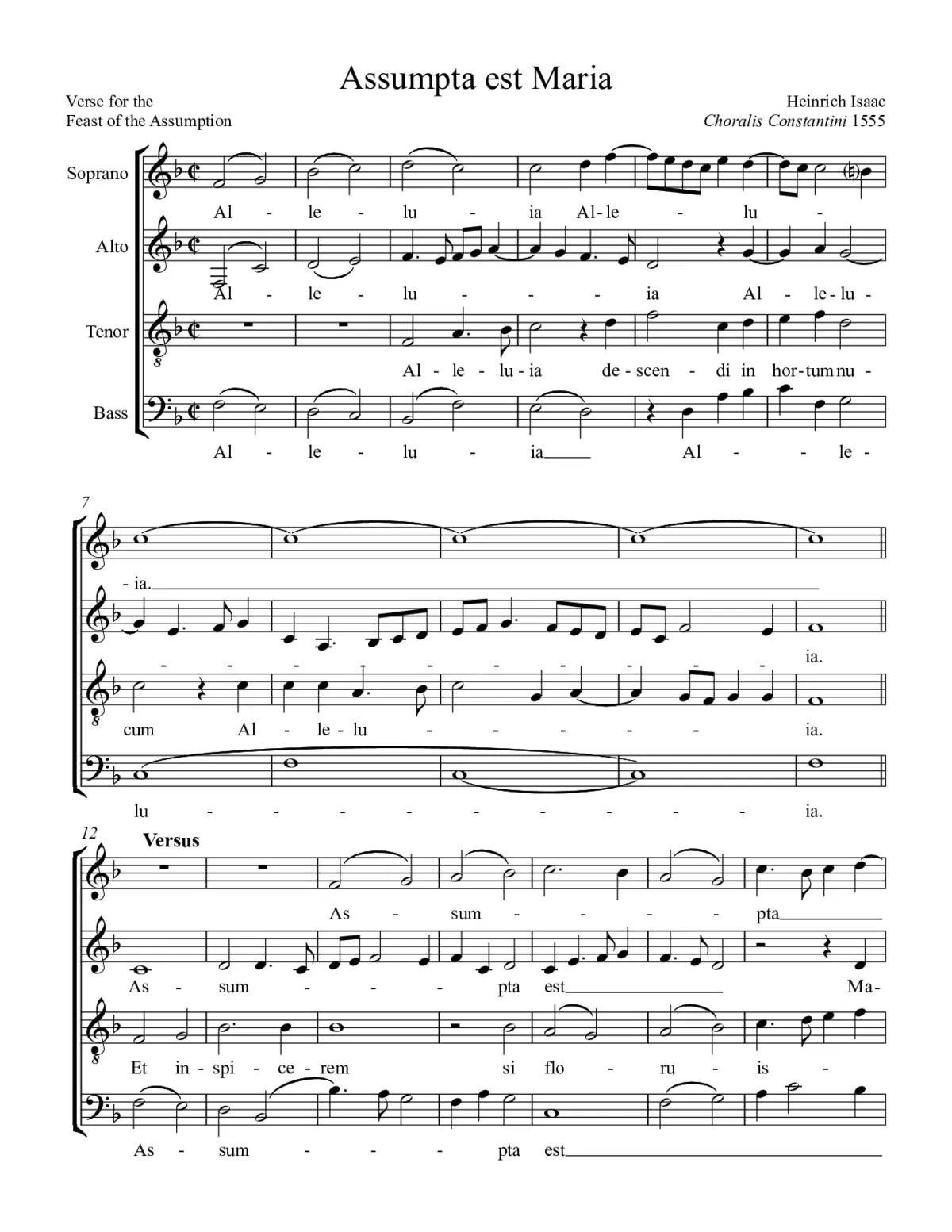 Alleluia Assumpta est Maria I - Page 1