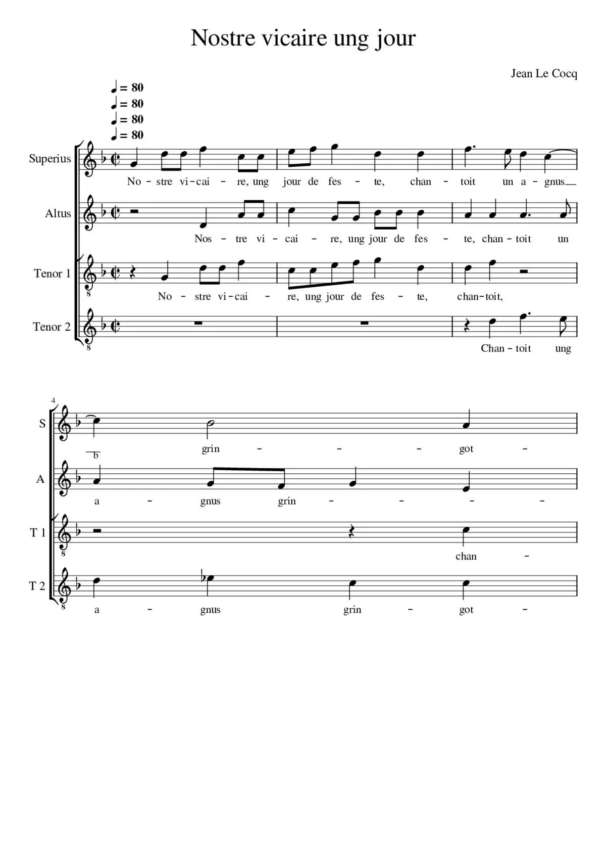 Nostre vicaire ung jour - Page 1