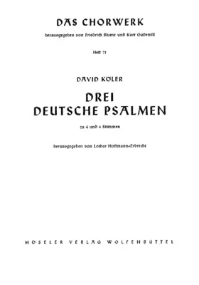 3 German Psalms