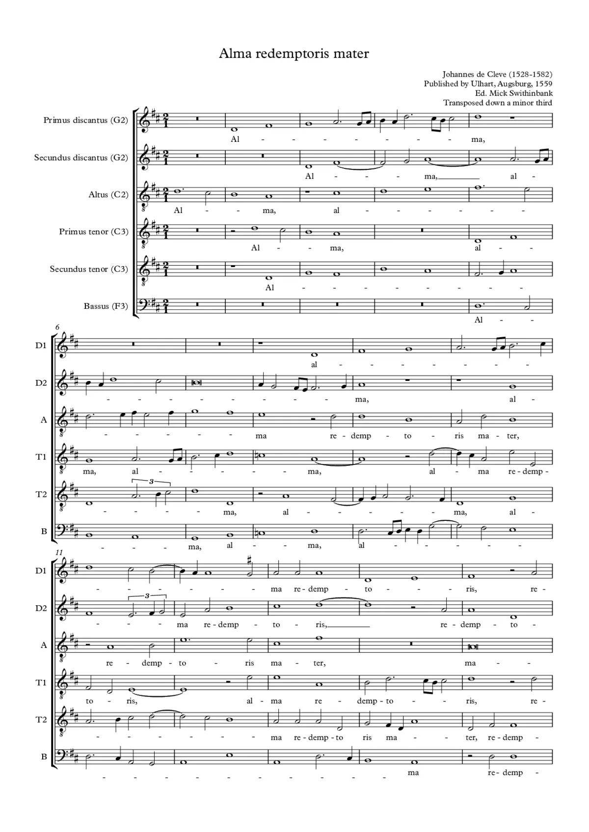 Alma redemptoris mater - Page 1
