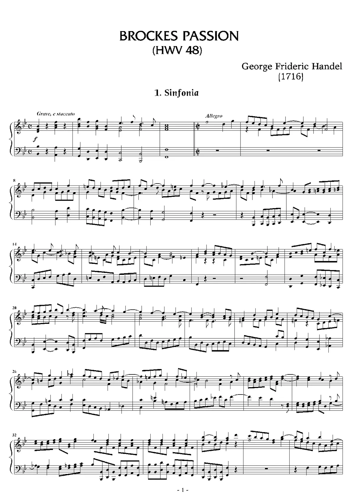 Brockes Passion - Page 1