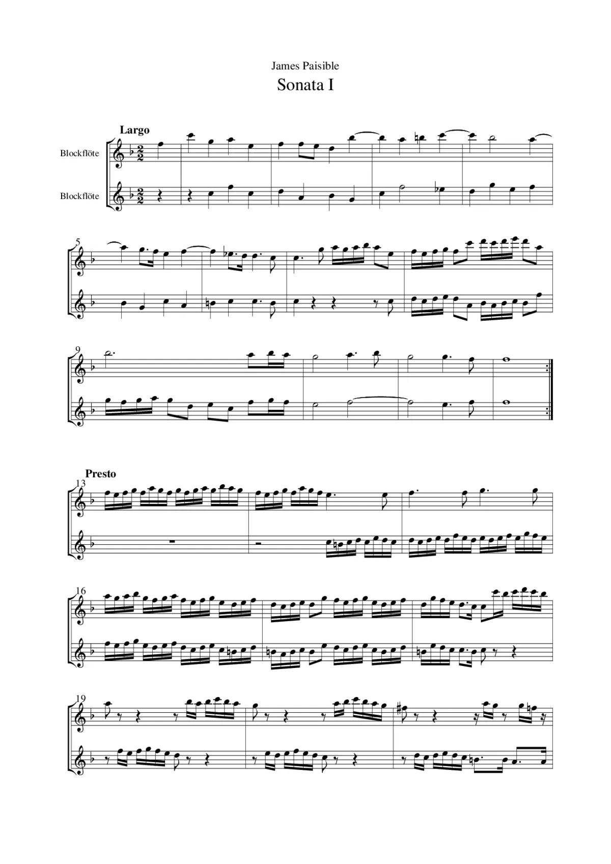 2 Sonatas of 2 parts - Page 1