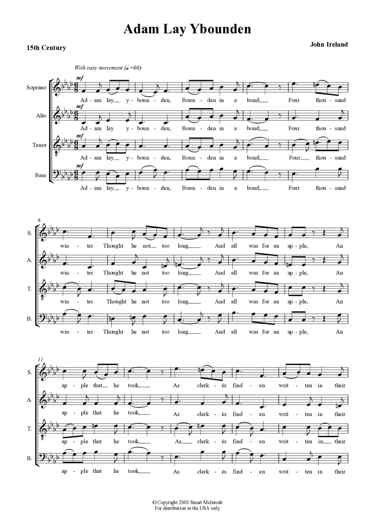 Adam lay ybounden - Page 1
