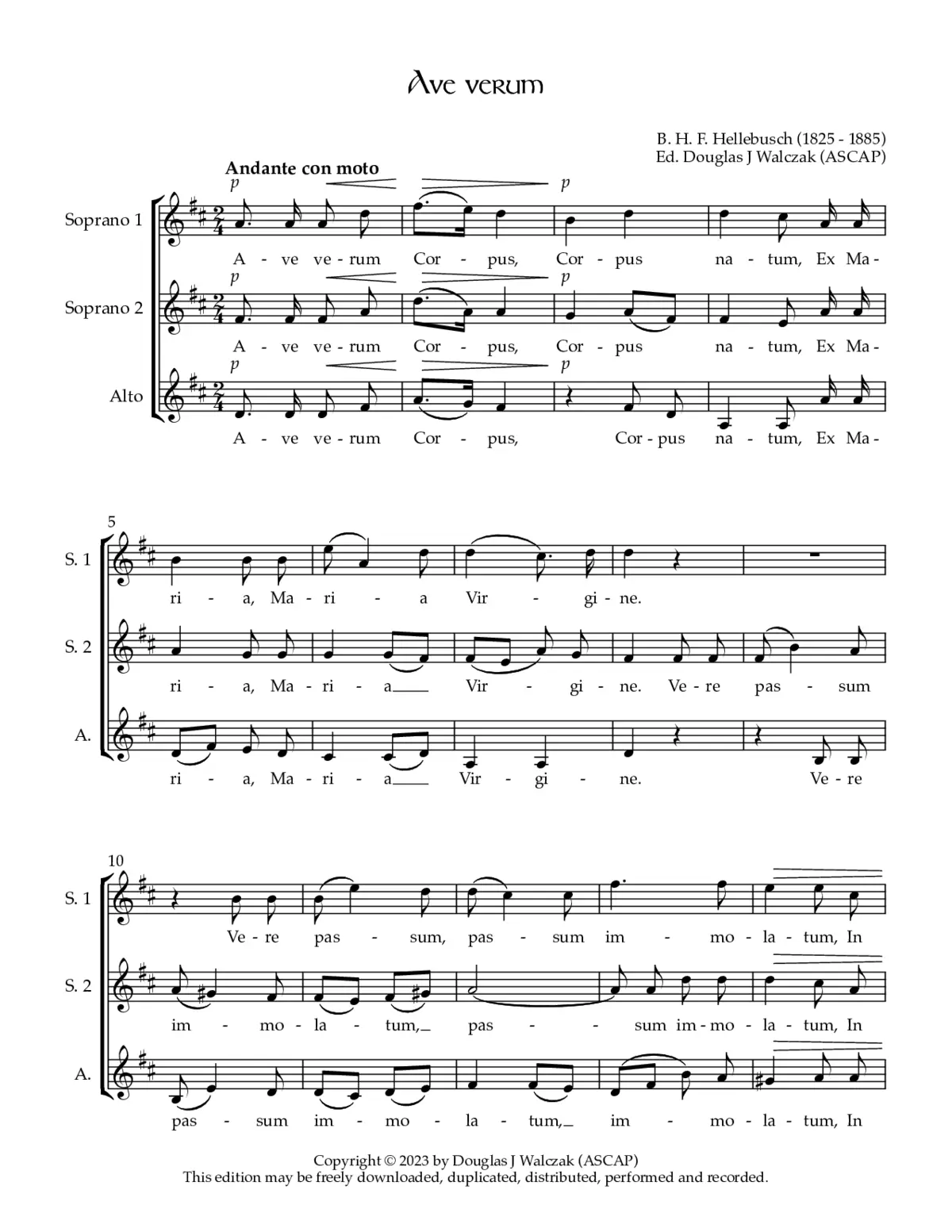 Ave verum No. 2 - Page 1