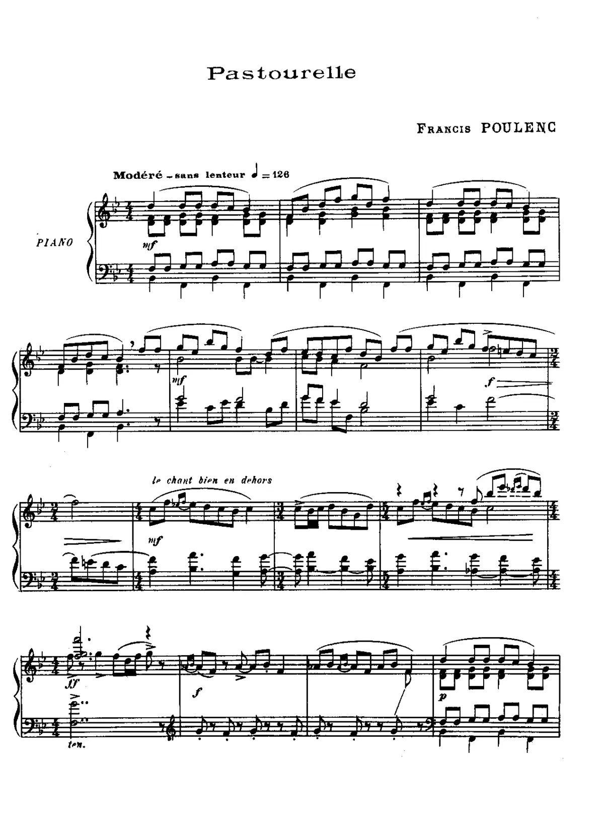 Pastourelle (extrait de l’œuvre collective “l’Eventail de Jeanne”, ballet en un acte) - Page 1