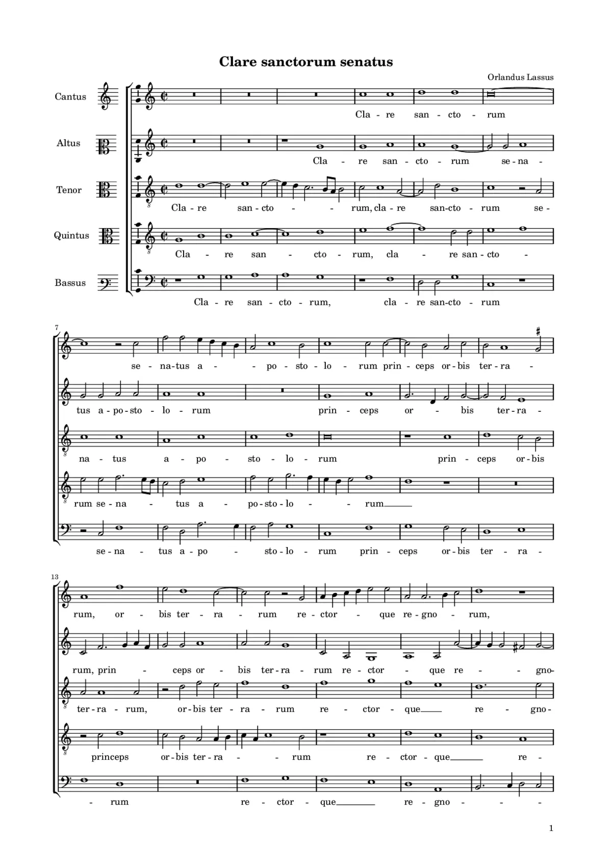 Clare sanctorum senatus - Page 1