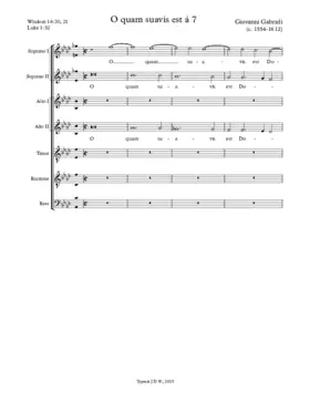 O quam suavis est a 7