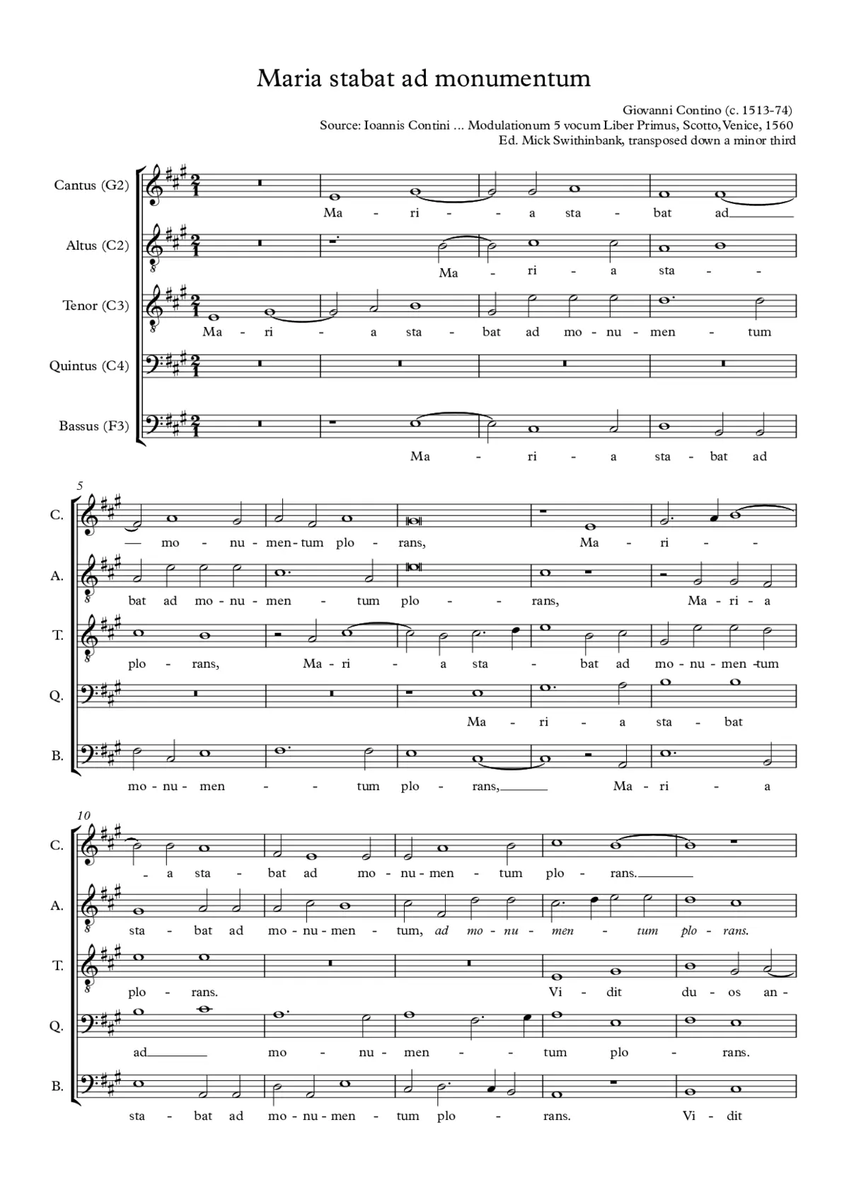 Maria stabat ad monumentum - Page 1