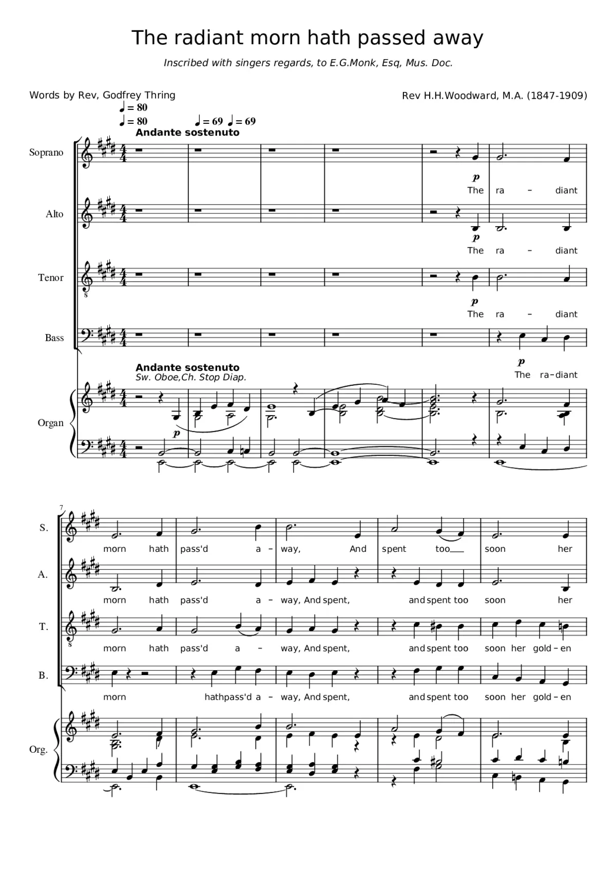 The radiant morn hath passed away - Page 1