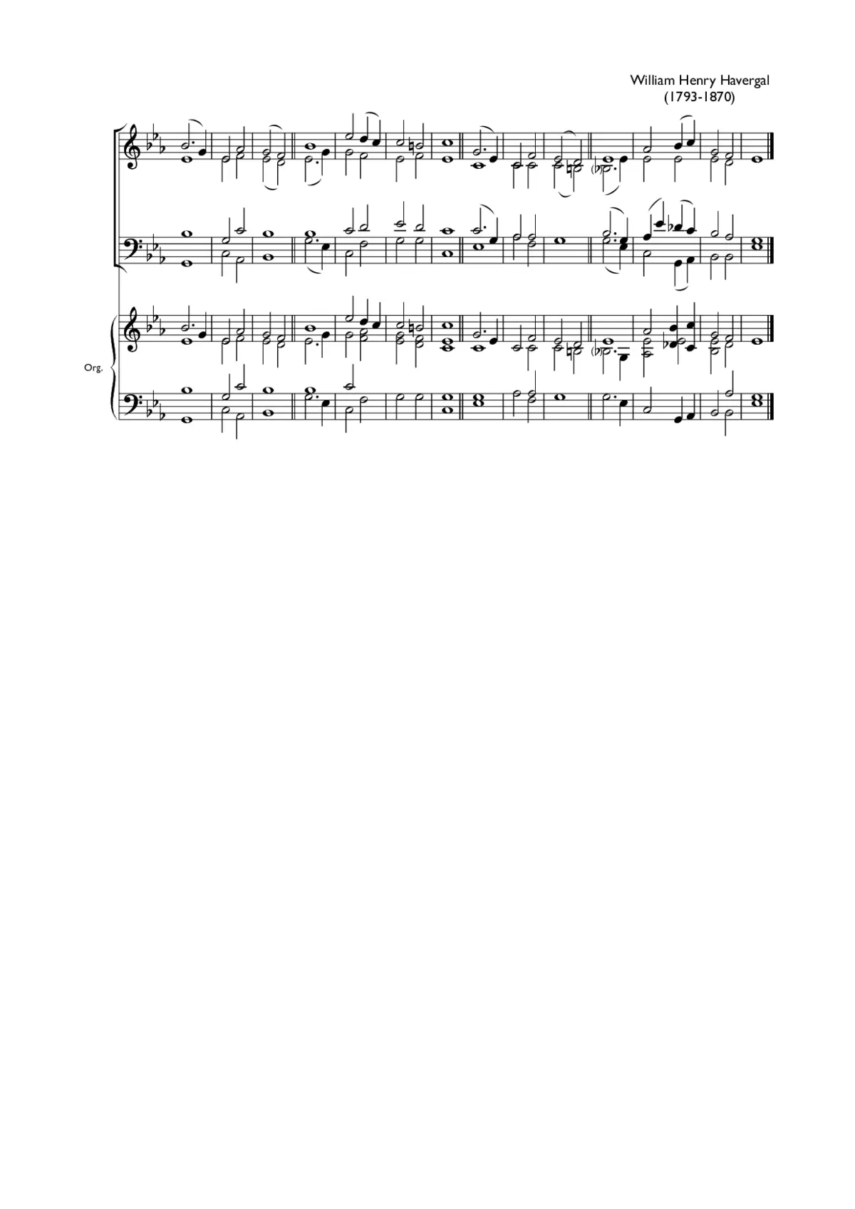 Double chant in E flat major II - Page 1