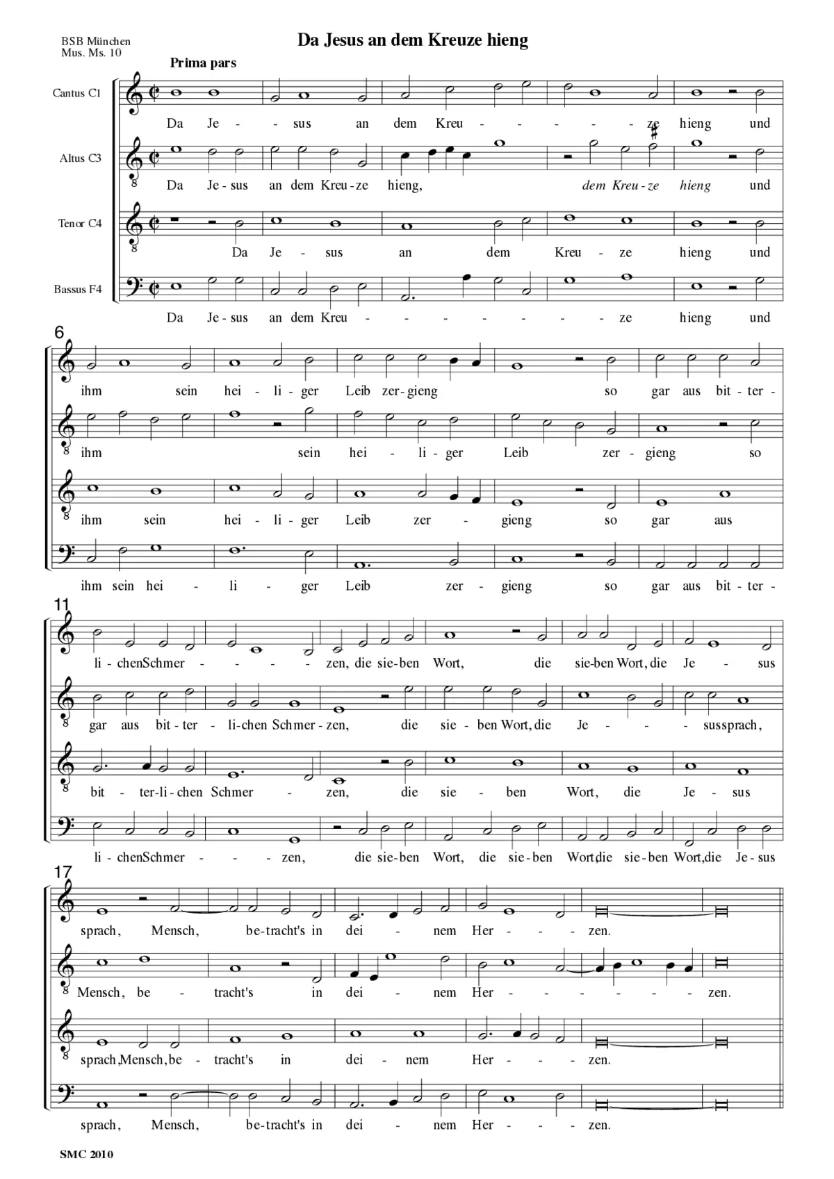 Da Jesus an dem Kreuze hieng - Page 1