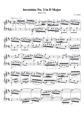 Invention in D major BWV 774