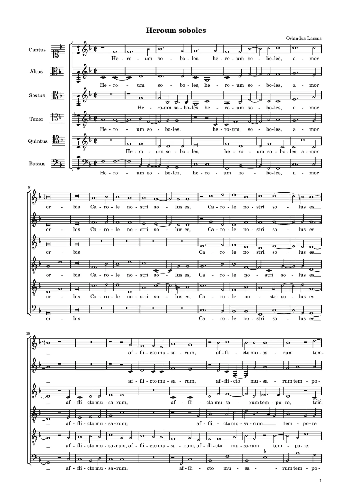 Heroum soboles, amor orbis, Carole, nostri - Page 1