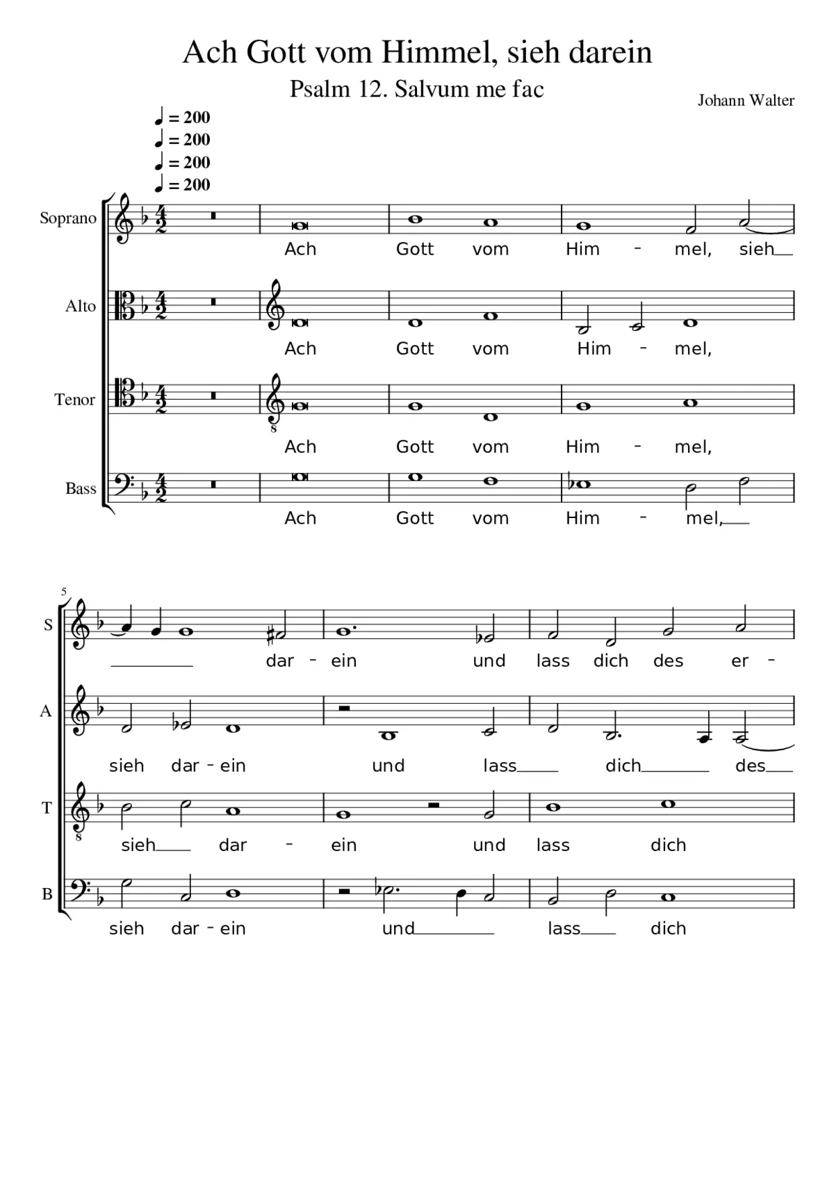 Ach Gott vom Himmel sieh darein - Page 1