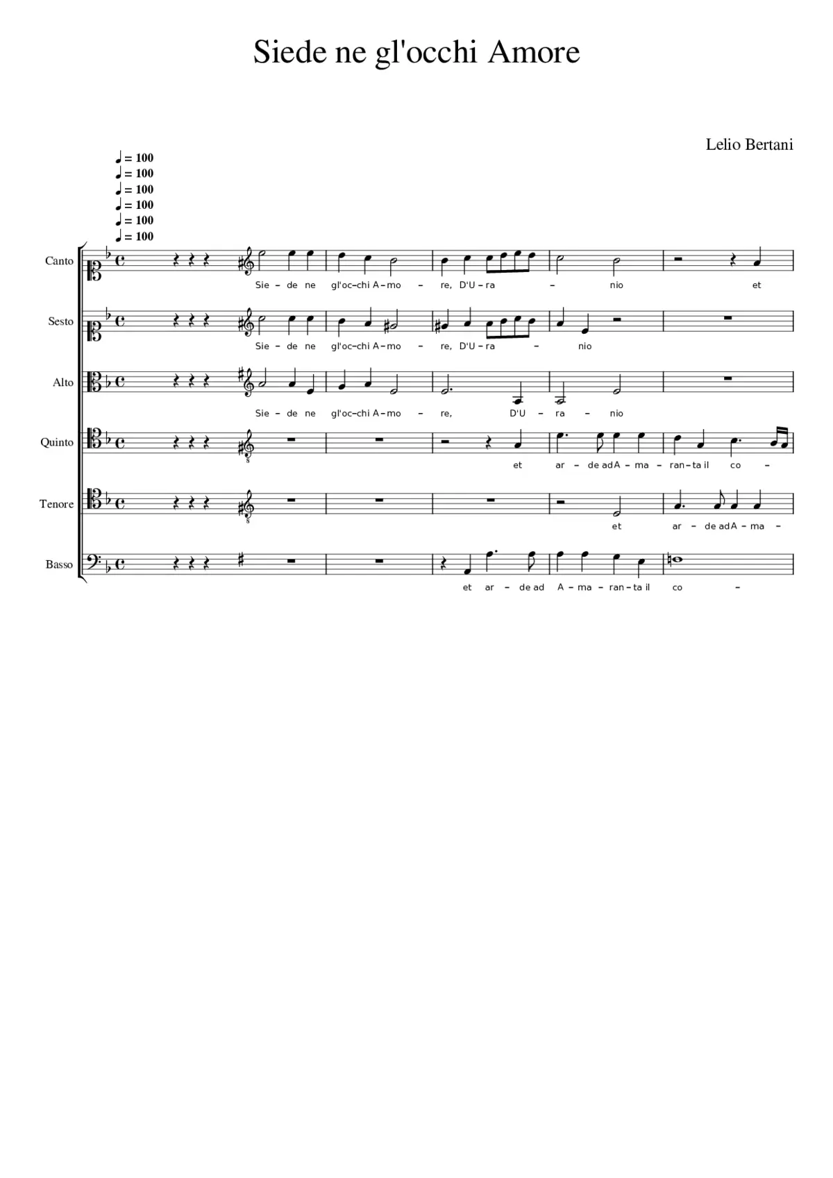 Siede ne gl'occhiAmore - Page 1