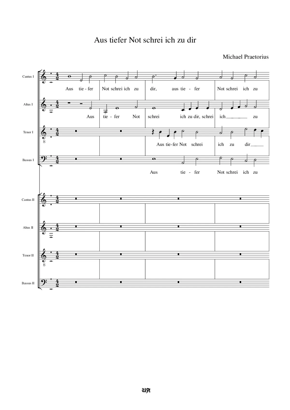 Aus tiefer Not schrei ich zu dir a 8 - Page 1