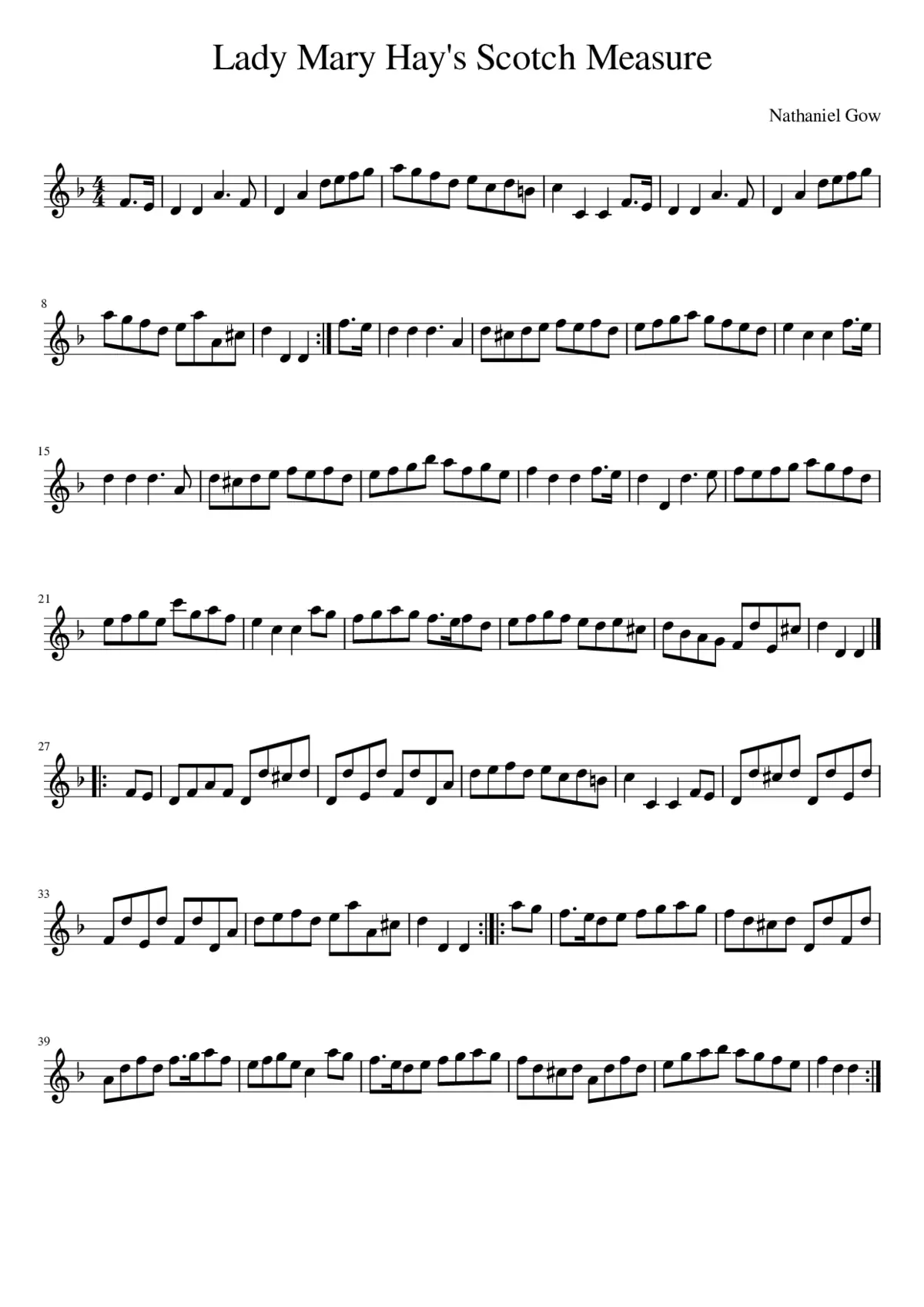 LADY MARY HAY'S SCOTCH MEASURE - Page 1