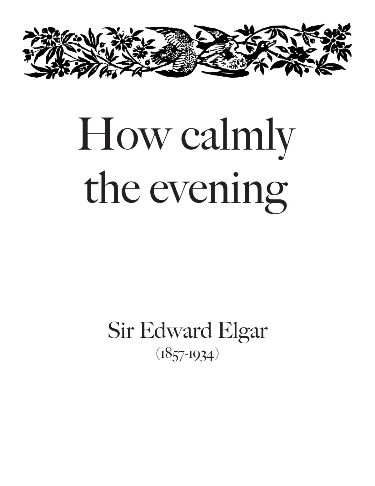 How calmly the evening - Page 1