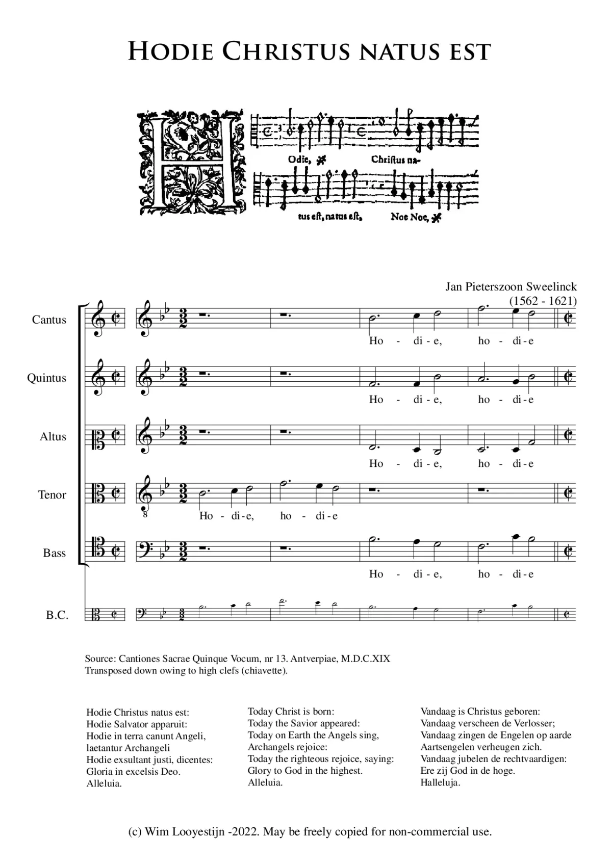 Hodie Christus natus est - Page 1