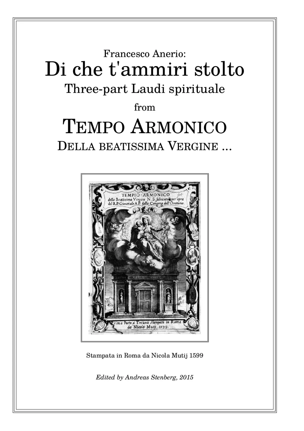 Di che t'ammiri stolto - Page 1