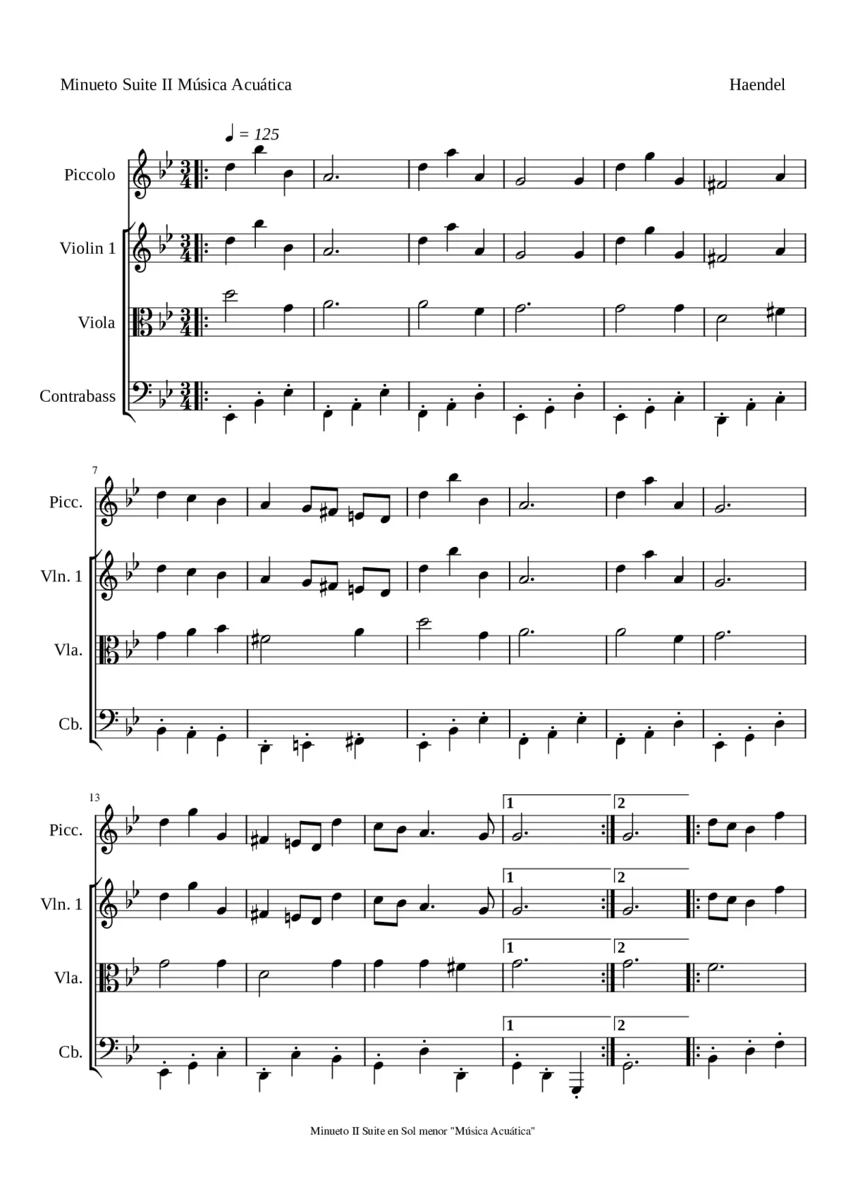 Water Music HWV 348-350 - Page 1