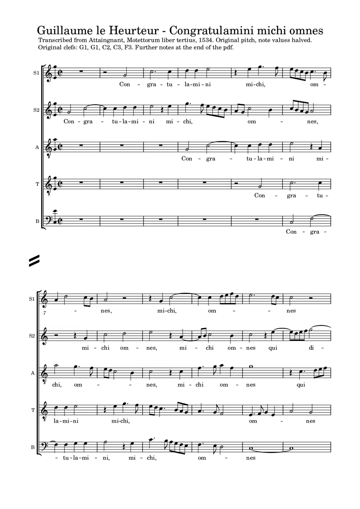 Congratulamini omnes - Tulerunt Dominum - Page 1