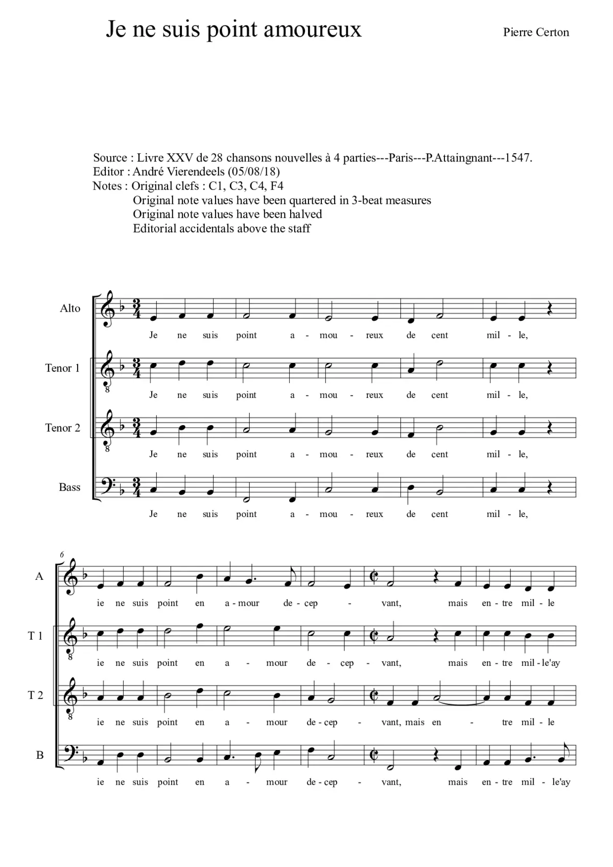 Je ne suis point amoureux - Page 1