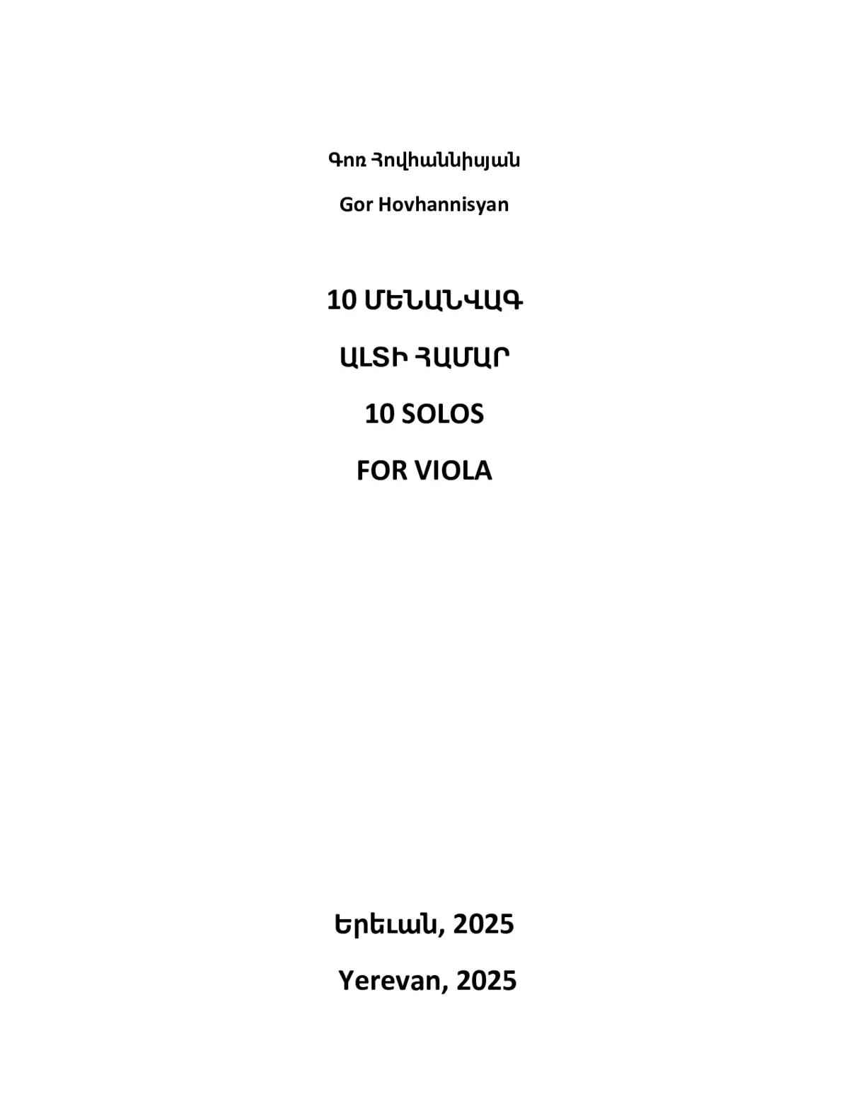 10 Solos for Viola - Page 1