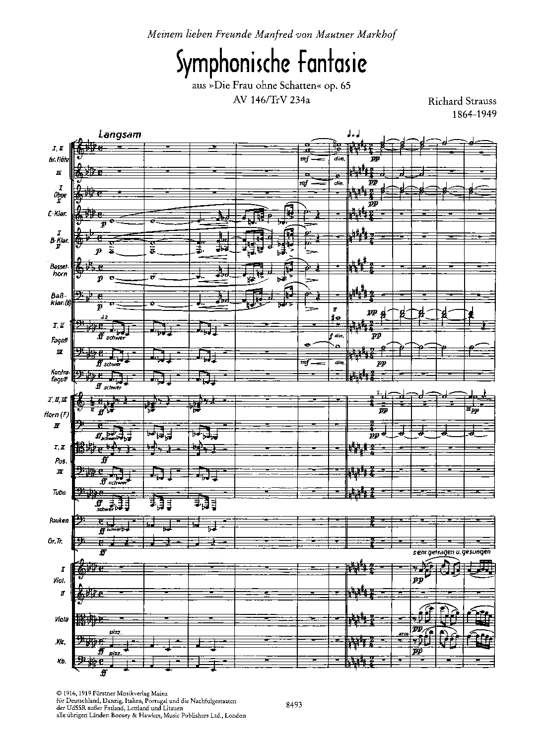 Symphonische Fantasie aus Die Frau ohne Schatten - Page 1