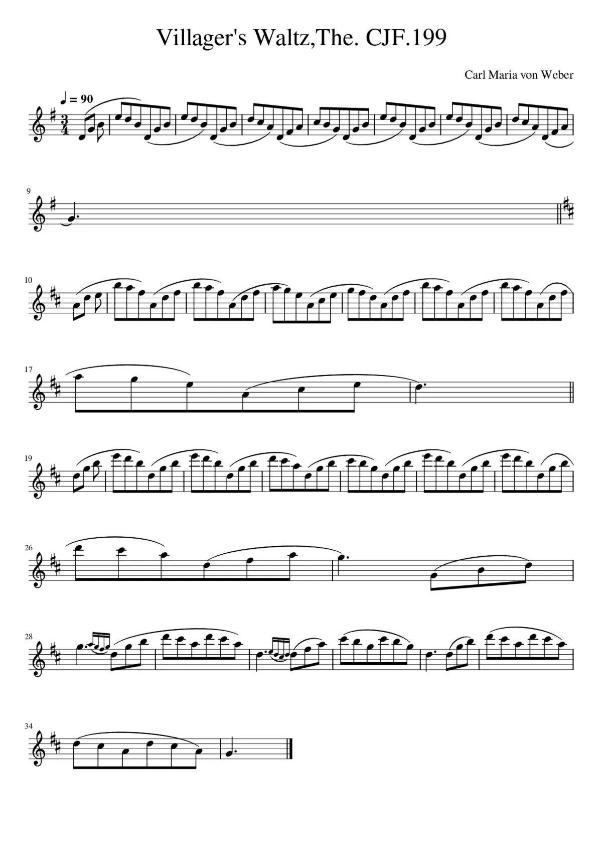 Villager's WaltzThe. CJF.199 - Page 1