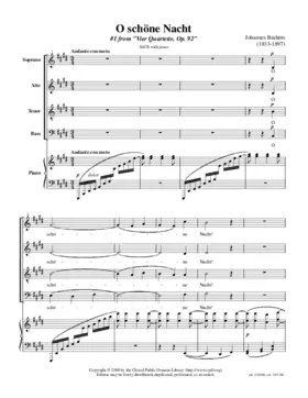 Vier Quartette, Op. 92