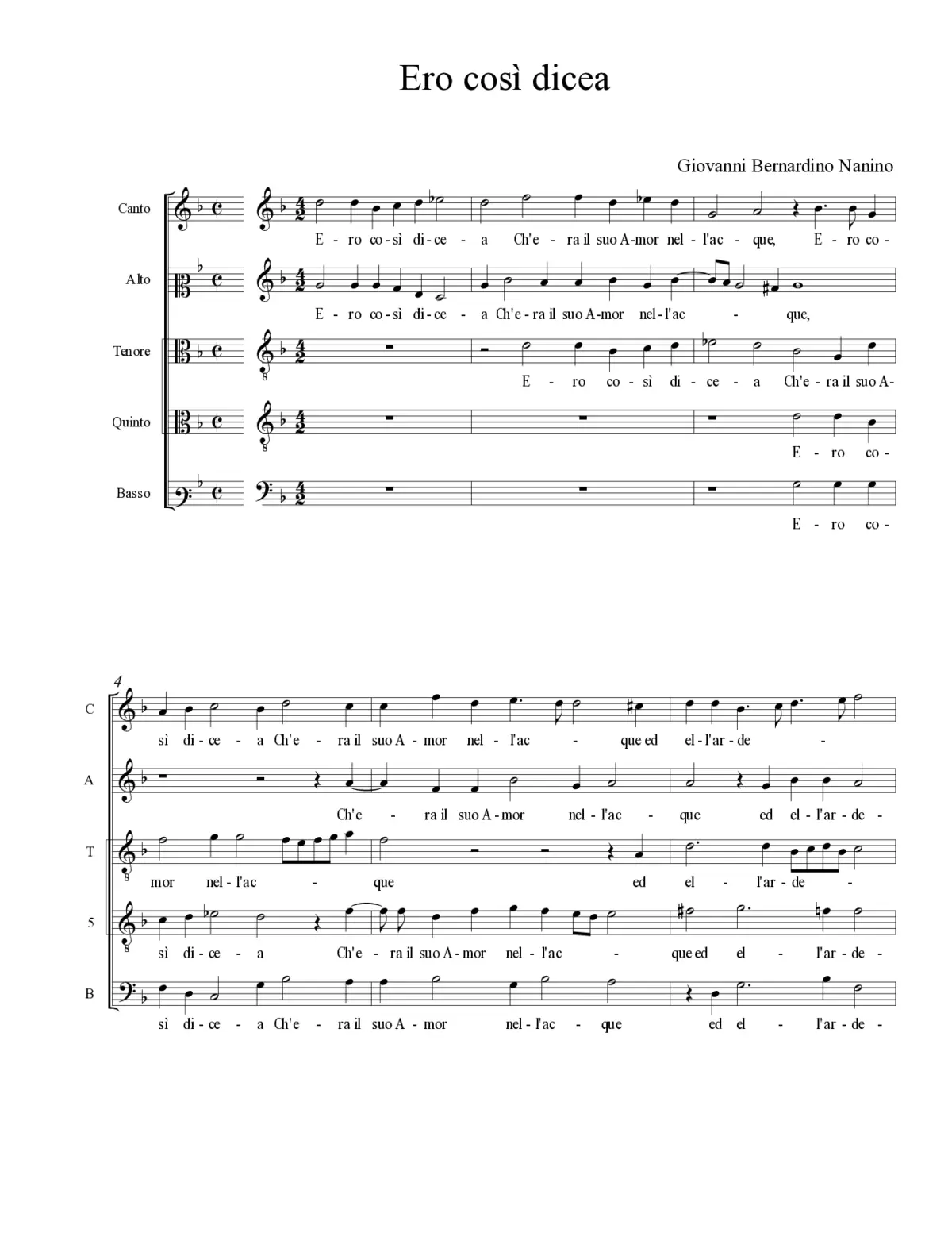 Ero così dicea - Page 1