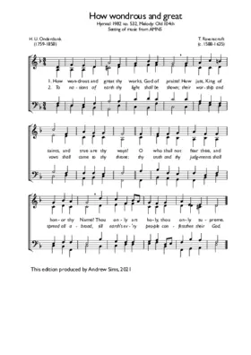 How wondrous and great