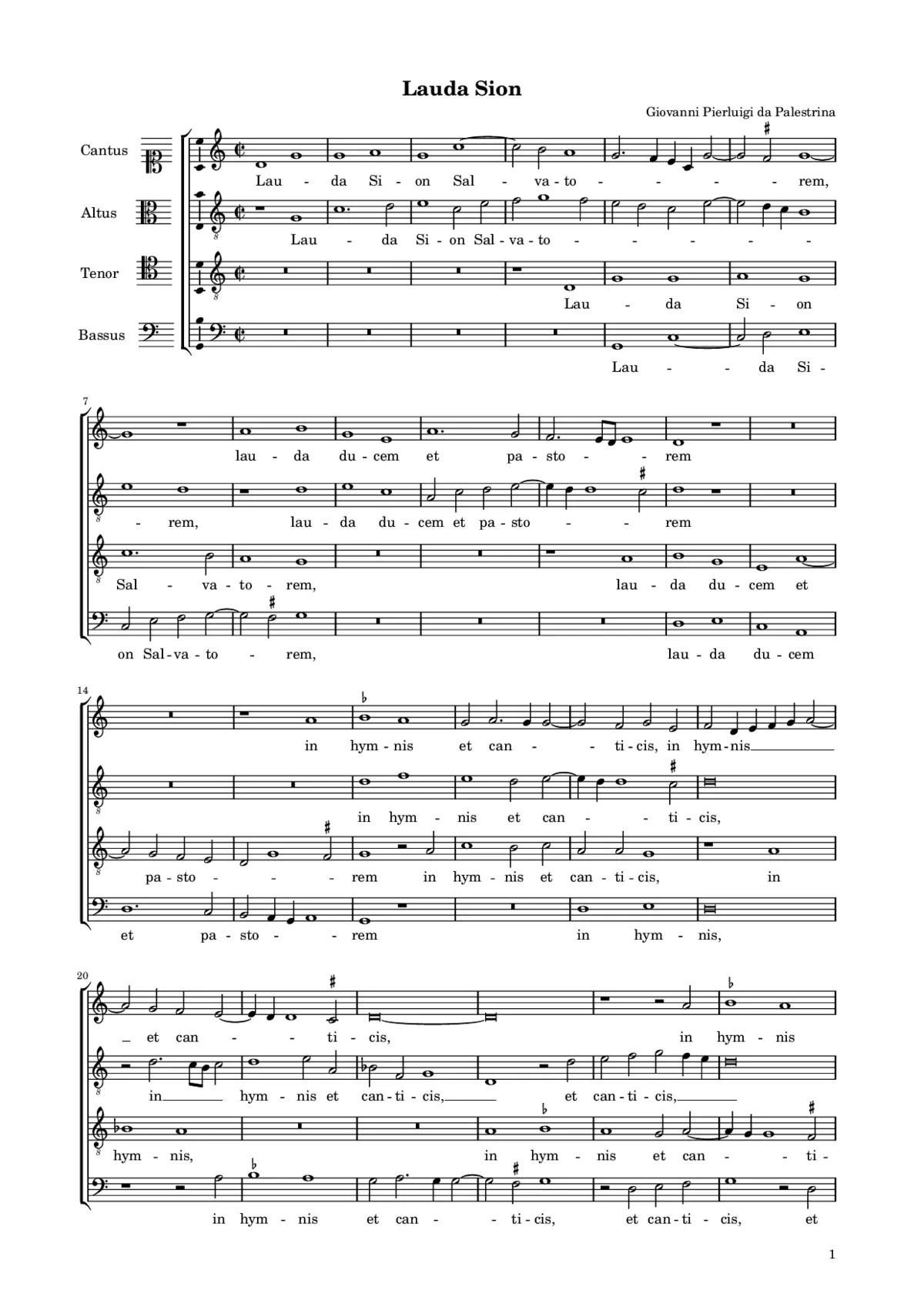 Lauda Sion a 4 - Page 1