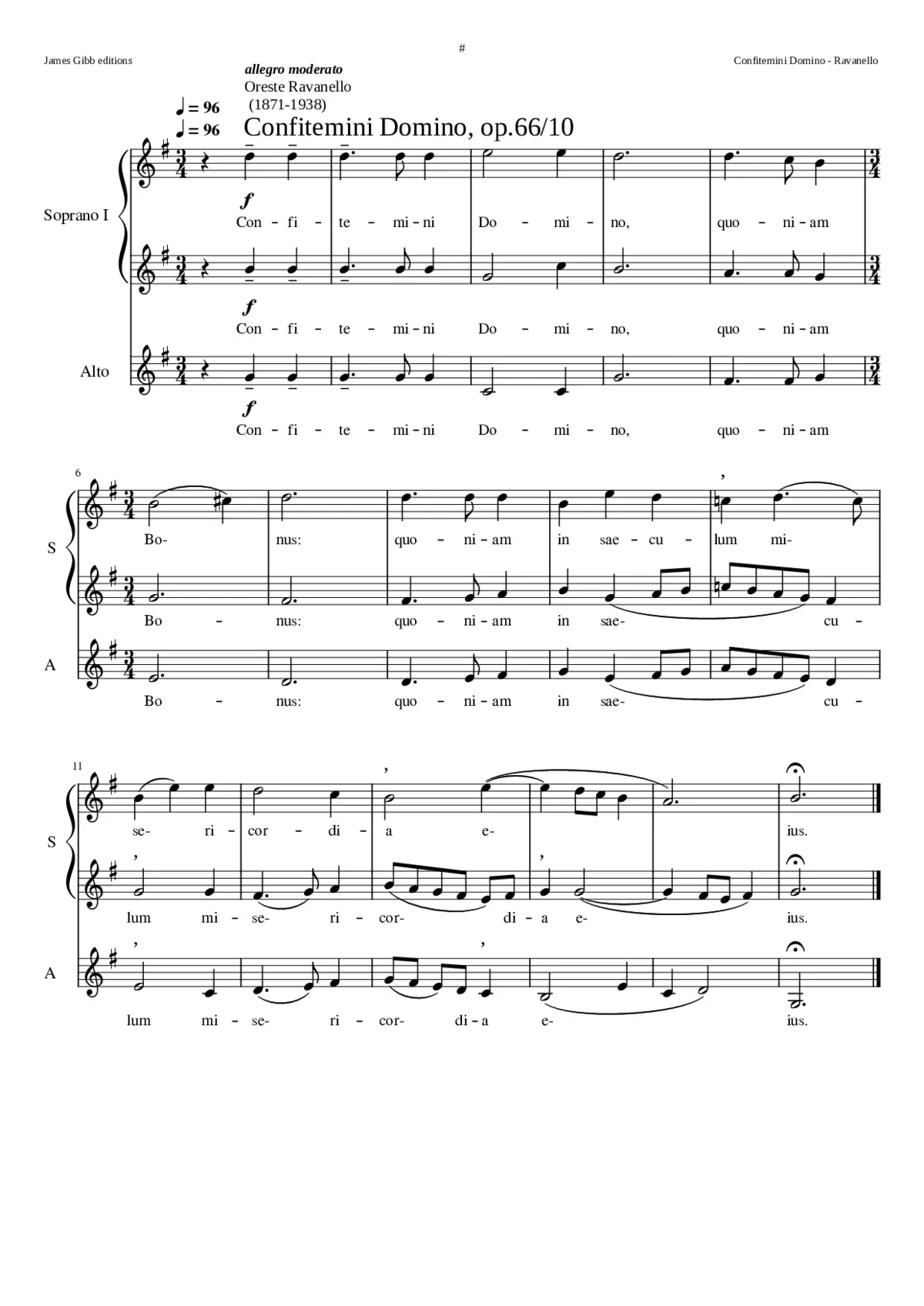 Confitemini Domino op.66/10 - Page 1