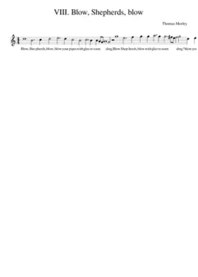 VIII. Blow Shepherds blow