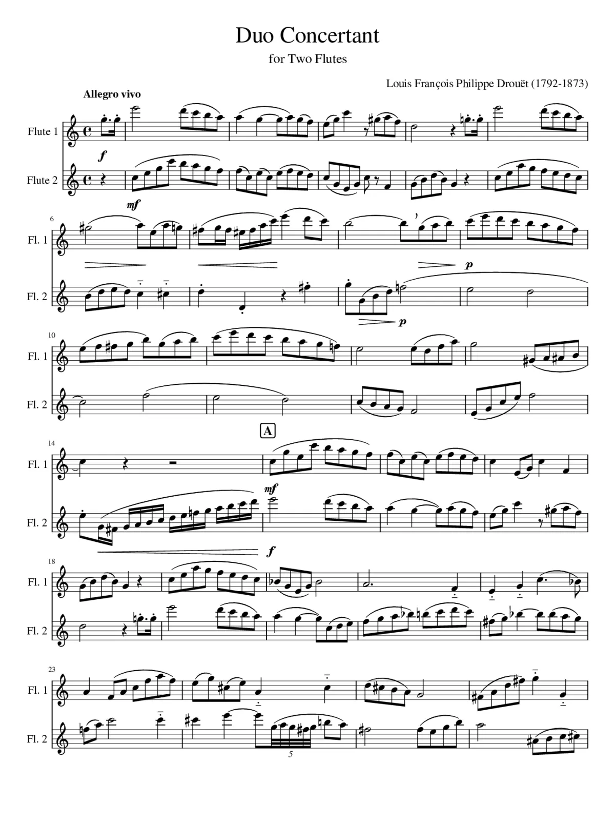 Duo Concertant - Allegro Vivo - Page 1