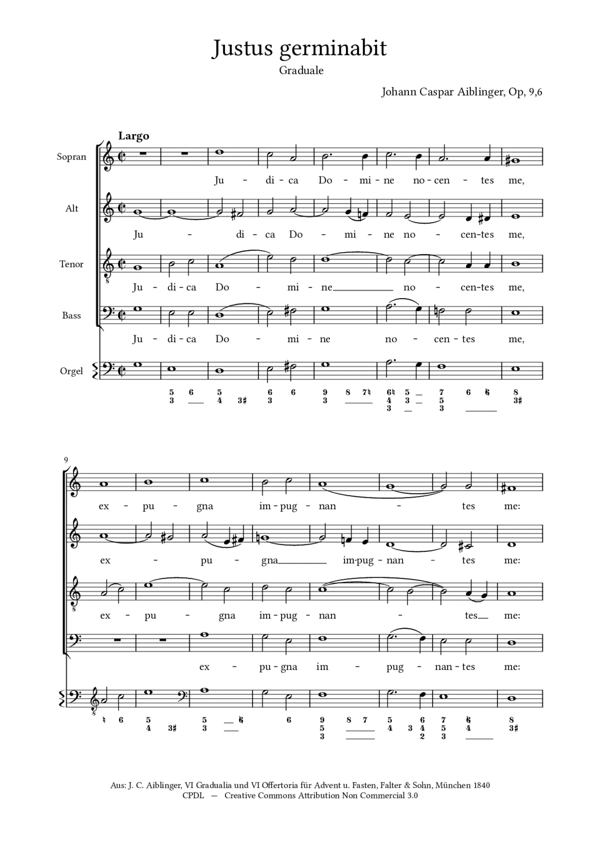 Judica Domine, Op. 9, No. 6 - Page 1
