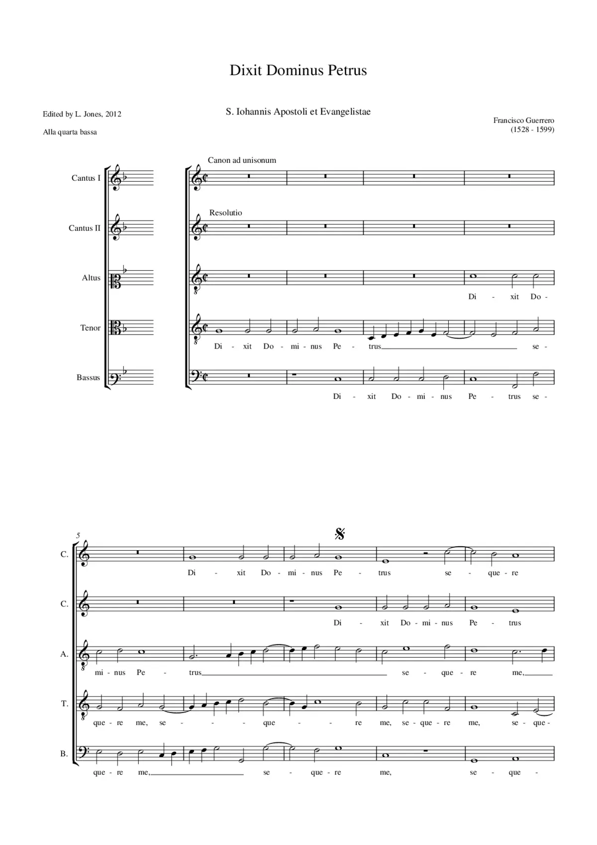 Dixit Dominus Petrus - Page 1