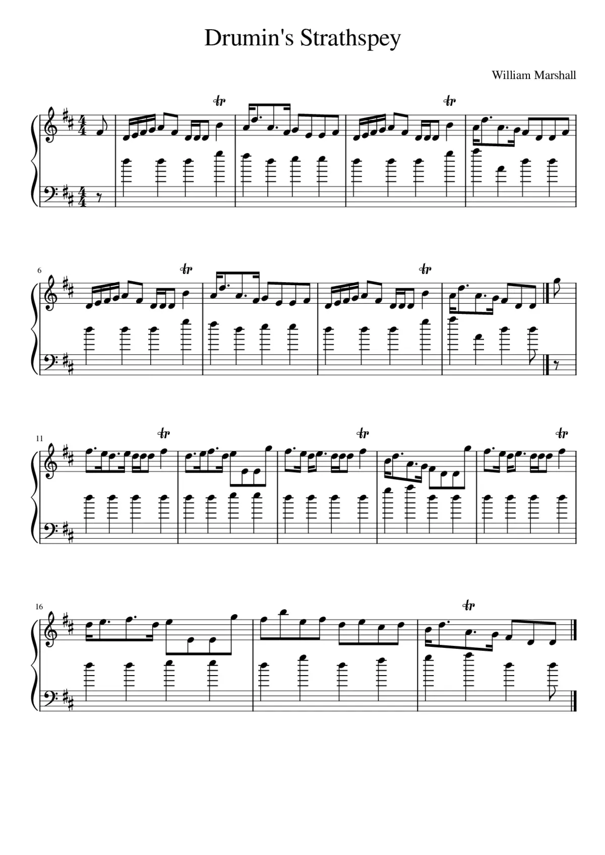 Drumin's Strathspey - Page 1