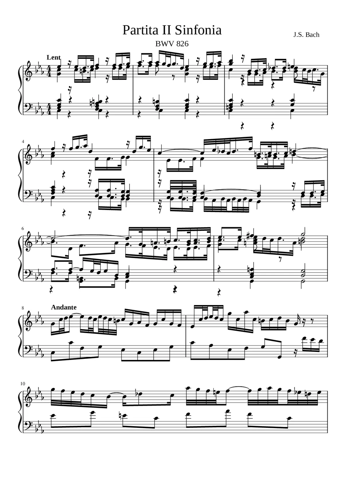 Partita in C minor BWV 826 - Page 1