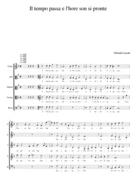 Il tempo passa e l'hore son sì pronte