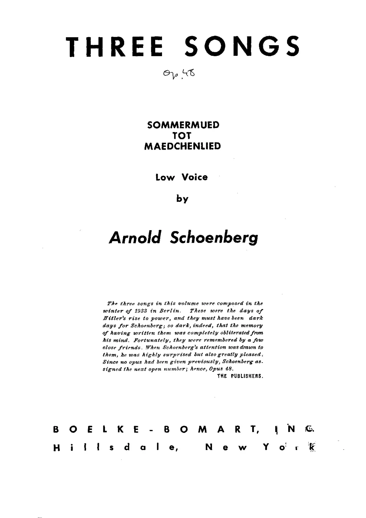 3 Lieder - Page 1