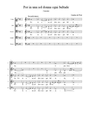 Por in una sol donna ogni beltade