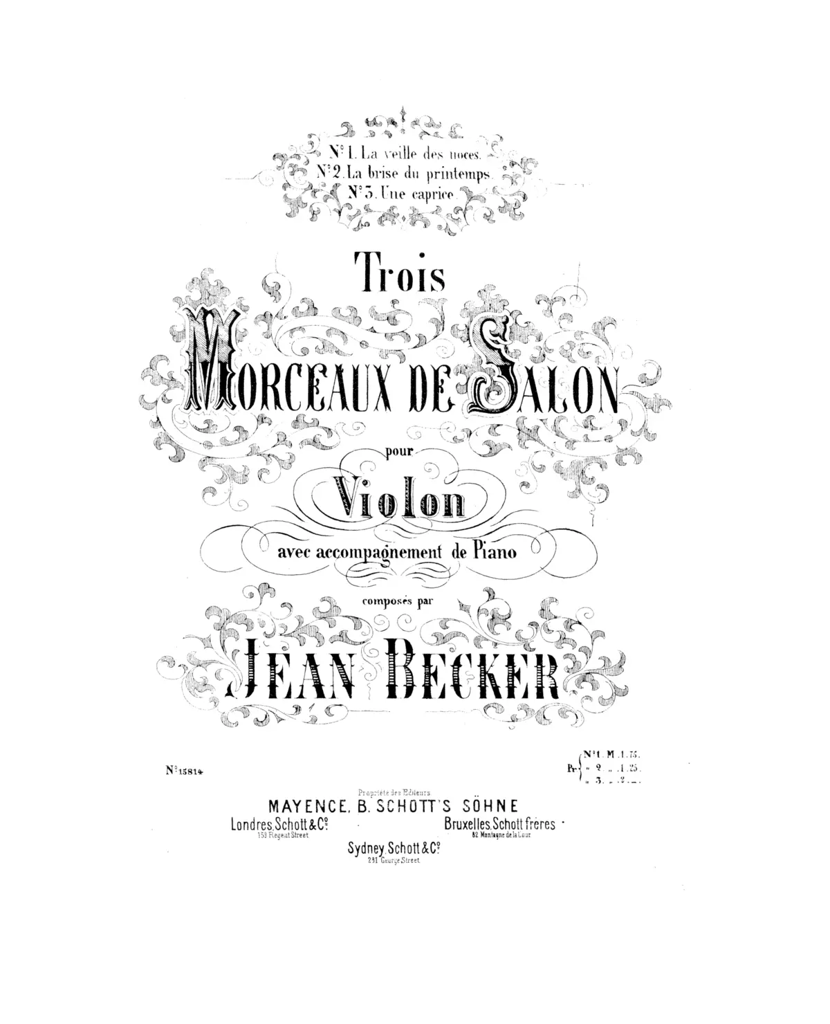 3 Morceaux de salon - Page 1