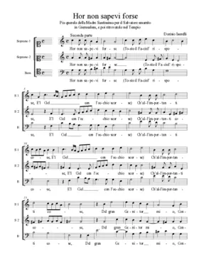 Hor non sapevi forse